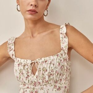 Floral Ruffle Strap Top